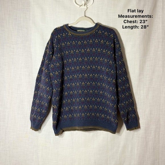 American Eagle Outfitters Other - Vintage American Eagle Knit Sweater Mens‎ XL Blue Fair Isle Pattern Crewneck